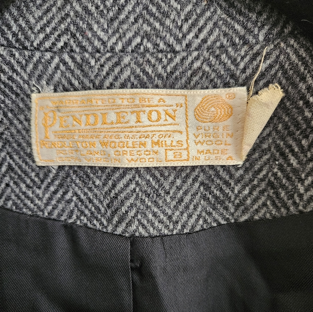 Pendleton Womens Gray Herringbone Jacket - image 7